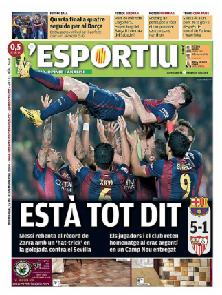 VIDEO Reactia emotionanta a lui Messi dupa ce a batut recordul de goluri in Spania! Sport Catalunya: 