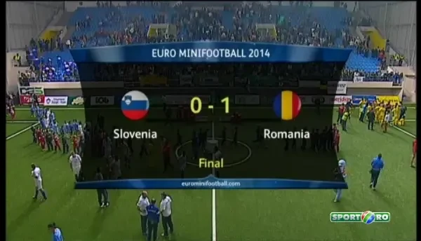 SUNTEM CAMPIONI EUROPENI! Romania va ureaza CRACIUN FERICIT! Am castigat al 5-lea EURO la MiniFotbal cu un gol fabulos cu CALCAIUL al lui Craciun: Romania 1-0 Slovenia