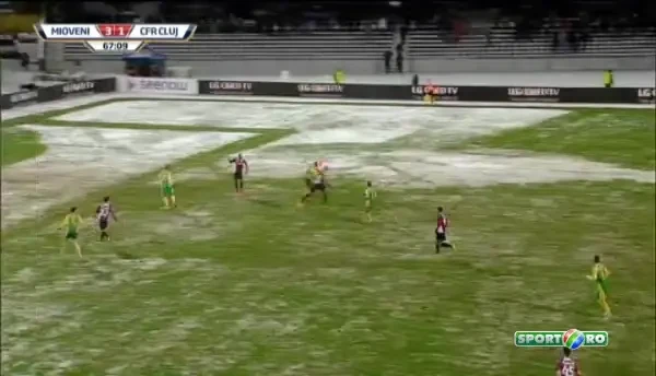 MIOVENI 3-2 CFR CLUJ. Chanturia marcheaza si CFR revine de la 3-0 in numai 9 minute