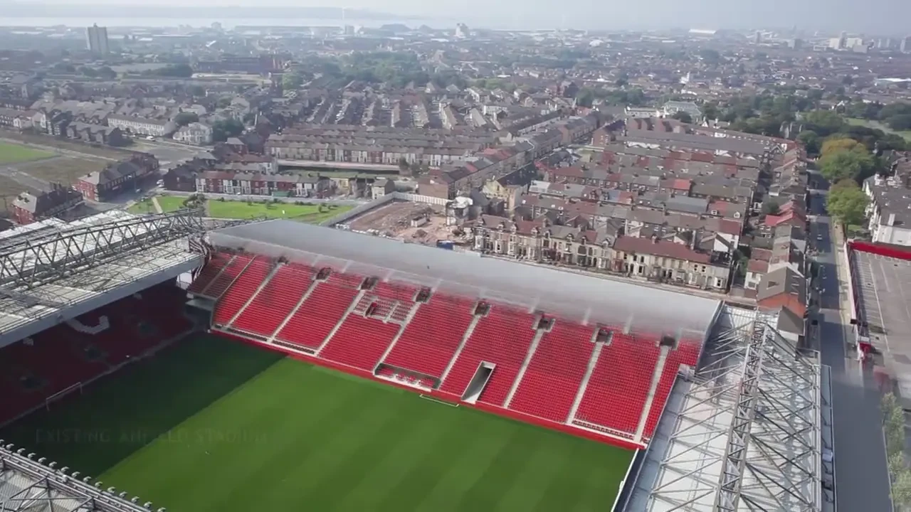 Transformarea fabuloasa a stadionului lui Liverpool. Cum vor reconstrui o tribuna intreaga fara ca fanii sa fie deranjati. VIDEO