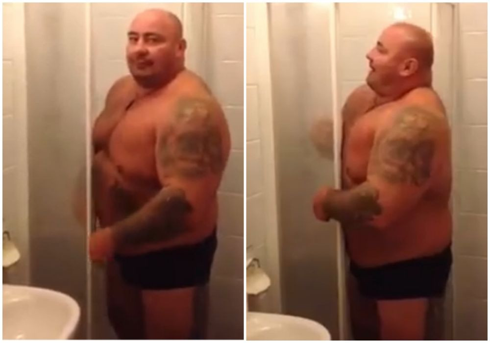 FABULOS! Sandu Lungu incearca sa intre intr-o cabina de dus! Ce se intampla in cele din urma :)) VIDEO