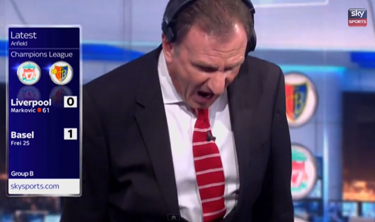 Varianta englezeasca a comentatorului nebun din Italia! Cum s-a trait eliminarea lui Liverpool in studioul Sky Sports: VIDEO_5