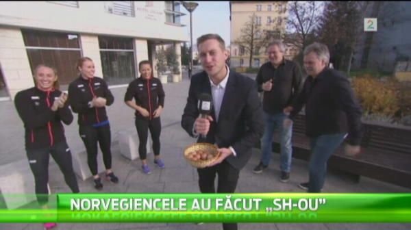 O handbalista de la campioana Romaniei i-a bombardat cu oua pe jurnalisti in Ungaria, la europene :)) VIDEO