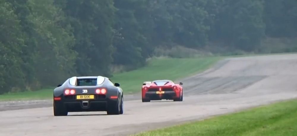 DUEL incredibil intre un Ferrari si un Bugatti Veyron! Cine a castigat cel mai tare drag race ! VIDEO