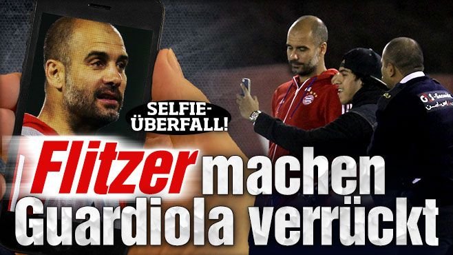 A sarit pe Guardiola sa faca un selfie cu el! Cum arata poza cand s-a uitat in telefon :) FOTO_2