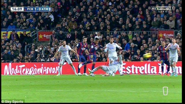 Imaginea horror de de la Barcelona - Atletico Madrid. Cum arata piciorul lui Neymar dupa aceasta intrare criminala. FOTO
