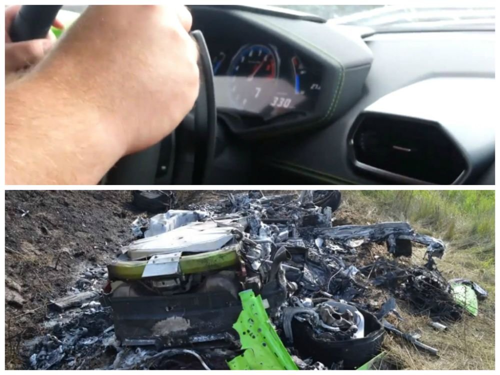 Se filma in timp ce gonea cu 330 KM/H si a facut accident! E INCREDIBIL ce s-a intamplat cu soferul unui Lamborghini nou-nout!&nbsp;