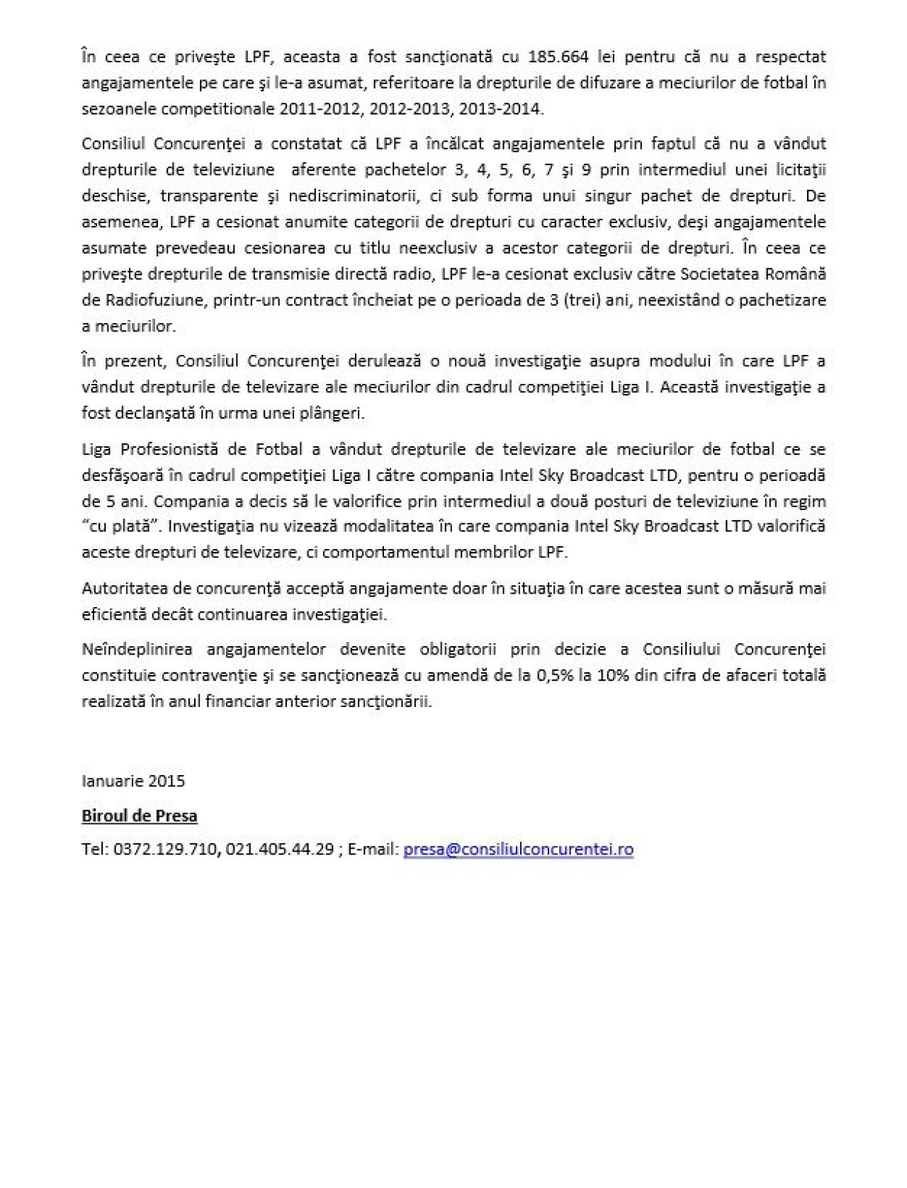 LPF a fost amendata pentru modul in care a VANDUT drepturile TV in era Dragomir. Consiliul Concurentei va ancheta cazul Intel Sky_2