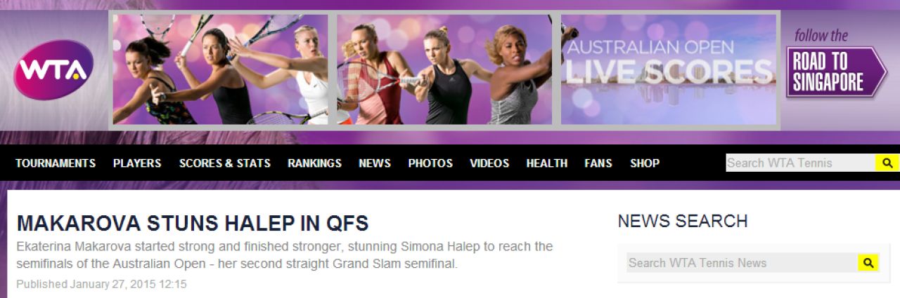 Diferente uriase intre Simona Halep si rusoaica Makarova! Cifrele spun TOTUL!