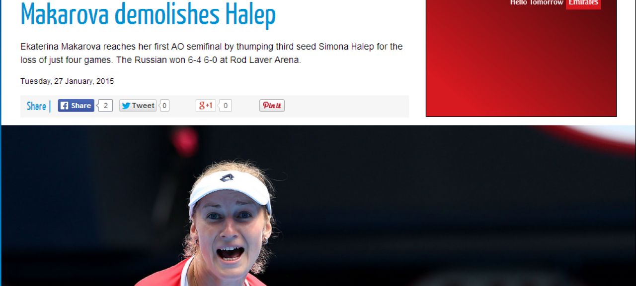 Diferente uriase intre Simona Halep si rusoaica Makarova! Cifrele spun TOTUL!