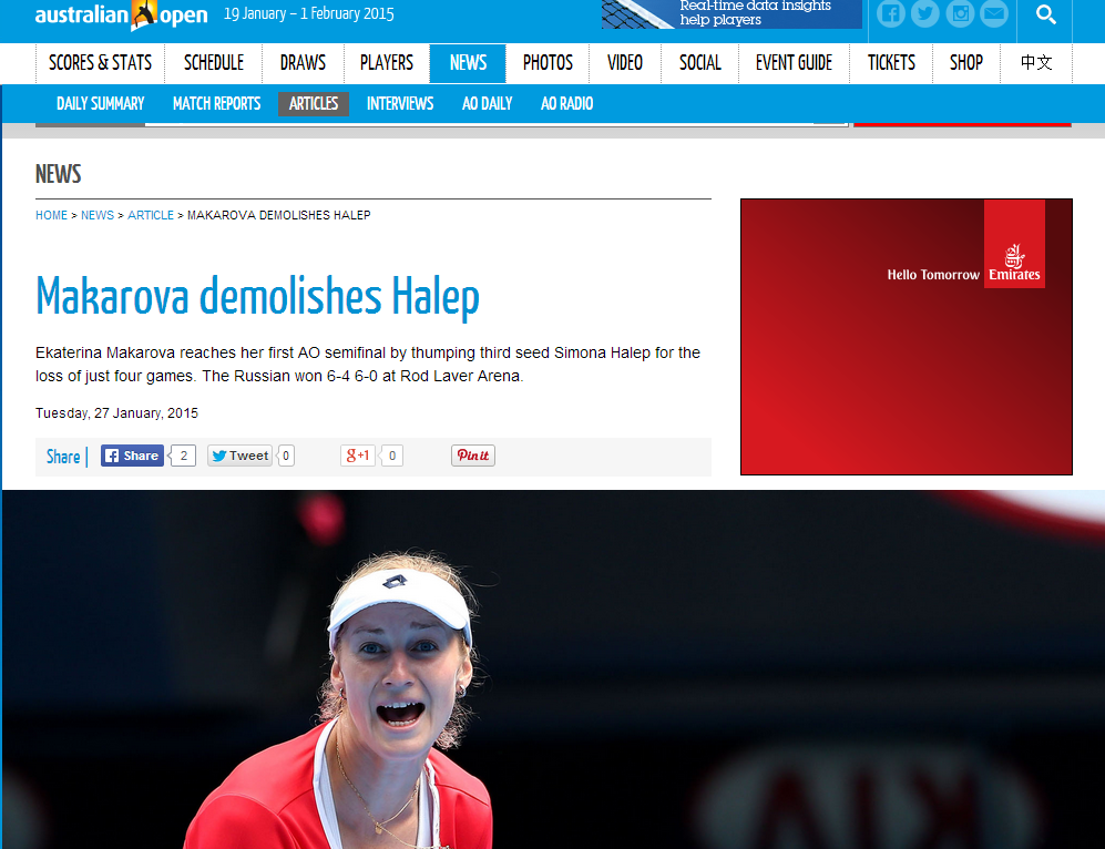 Diferente uriase intre Simona Halep si rusoaica Makarova! Cifrele spun TOTUL! 