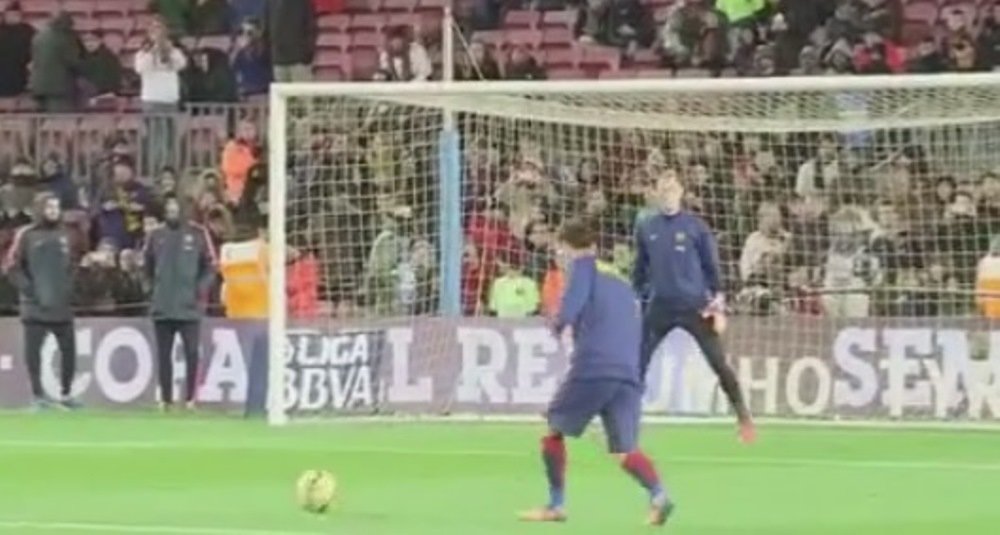 CE BIJUTERIE! Messi a marcat senzational la incalzire. Portarul a ramas fara replica, mingea s-a dus superb. VIDEO