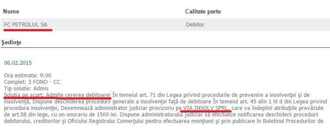 BREAKING NEWS | Petrolul, oficial in insolventa, dupa ce Tribunalul Prahova a admis cererea depusa de club!_4