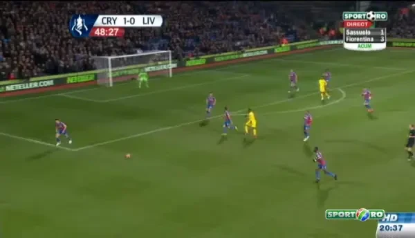 Sturridge inscrie pentru 1-1 in Crystal Palace - Liverpool