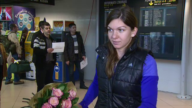 FOTO Simona Halep a revenit in tara: 
