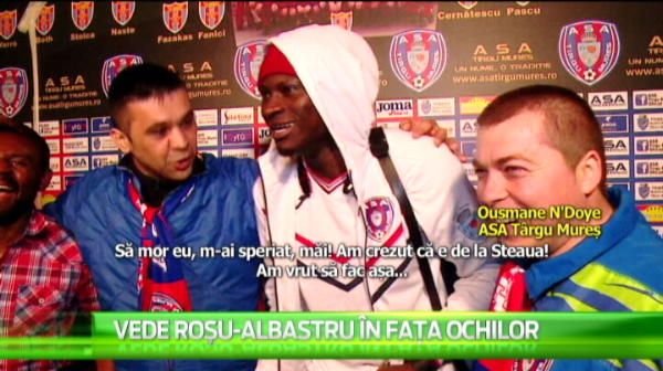 Pataniile lui N Doye :) Senegalezul s-a speriat cand a vazut un fan imbracat in culorile Stelei: Piei, drace :) | VIDEO