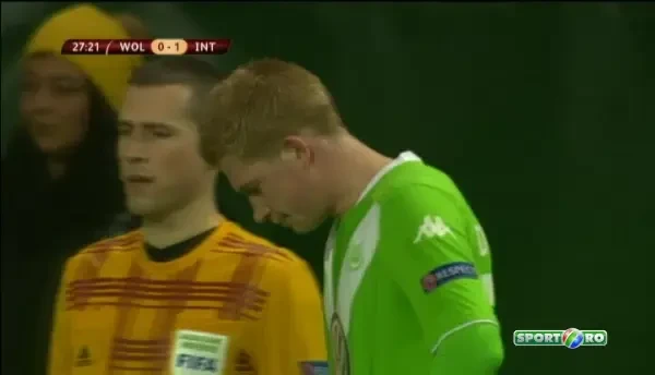 WOLFSBURG 1-1 INTER, minutul 28. Naldo egaleaza pentru Wolfsburg
