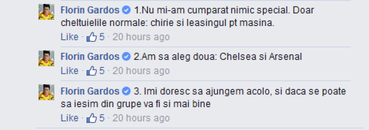 Gestul senzational al lui Gardos pe Facebook! A stat doua ore cu fanii si a raspuns la sute de intrebari_2