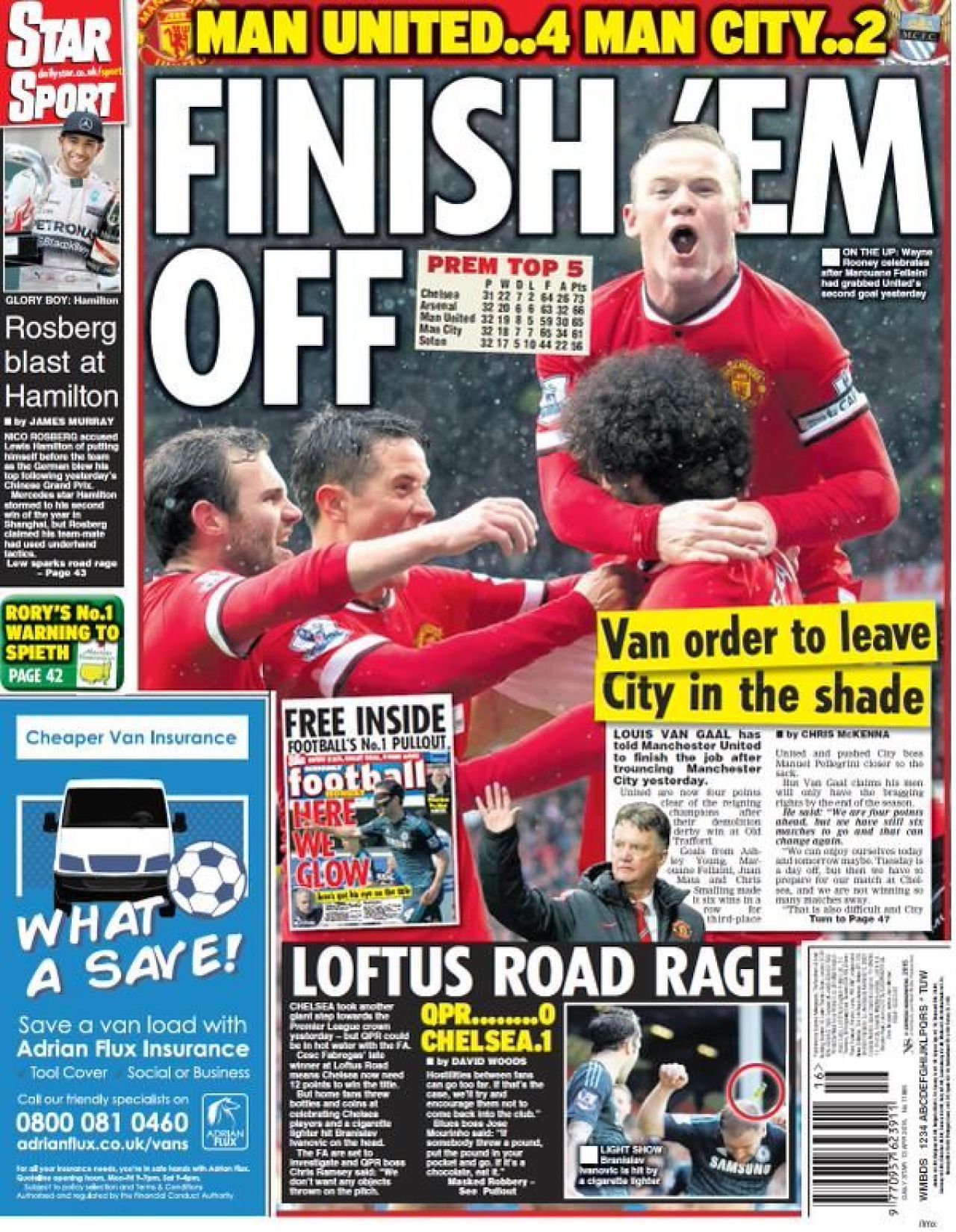 Manchester este ROSU din nou! City TREMURA pentru un loc de Champions League, dupa infrangerea cu United. Cui i-a dedicat Van Gaal victoria_1
