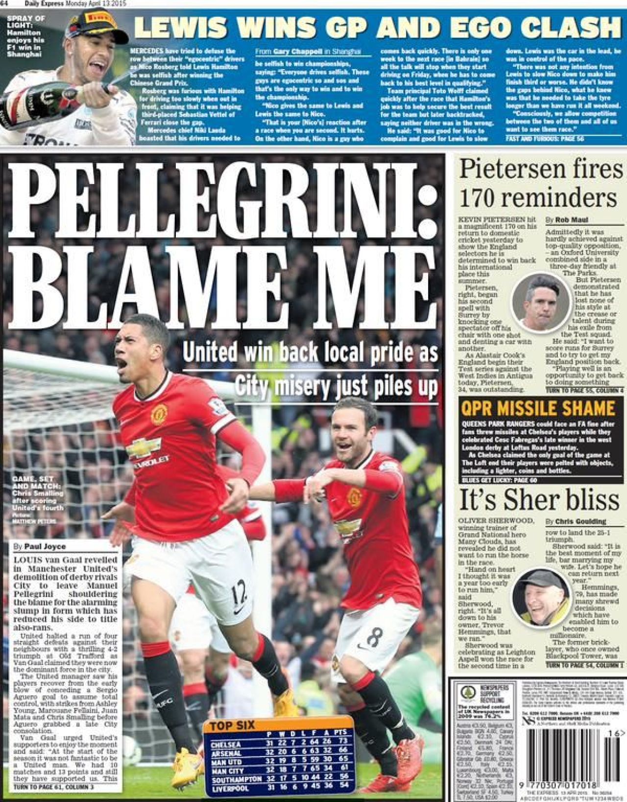 Manchester este ROSU din nou! City TREMURA pentru un loc de Champions League, dupa infrangerea cu United. Cui i-a dedicat Van Gaal victoria_4