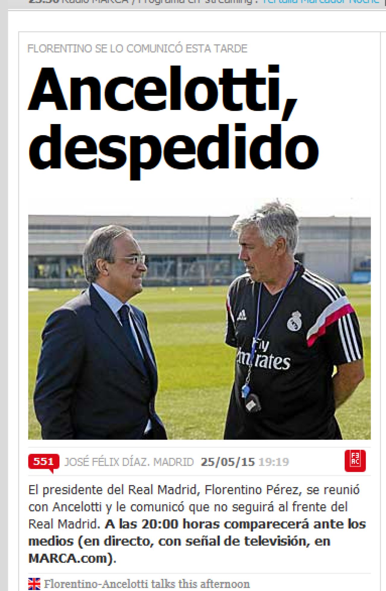Ancelotti, DAT AFARA de la Real Madrid! Florentino Perez: