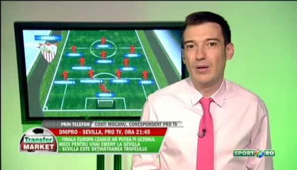 Costi Mocanu vorbeste live de la Varsovia, inainte de finala Europa League, despre Sevilla - Dnepr