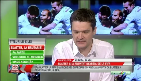 Reactia lui Mircea Sandu la Sport.ro, dupa ce Blatter si-a anuntat demisia de la FIFA