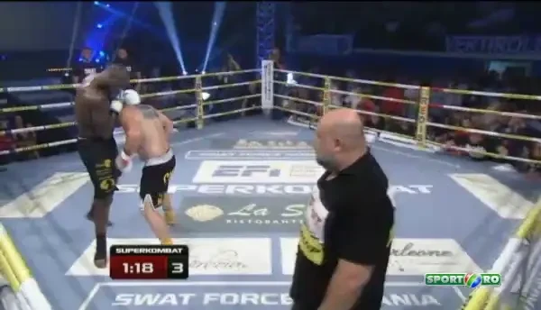 Regele Junglei TRIUMFA din nou! Morosanu l-a facut PRAF pe cel mai inalt luptator din lume, 2.07m! REZUMATUL VIDEO al galei de la Constanta