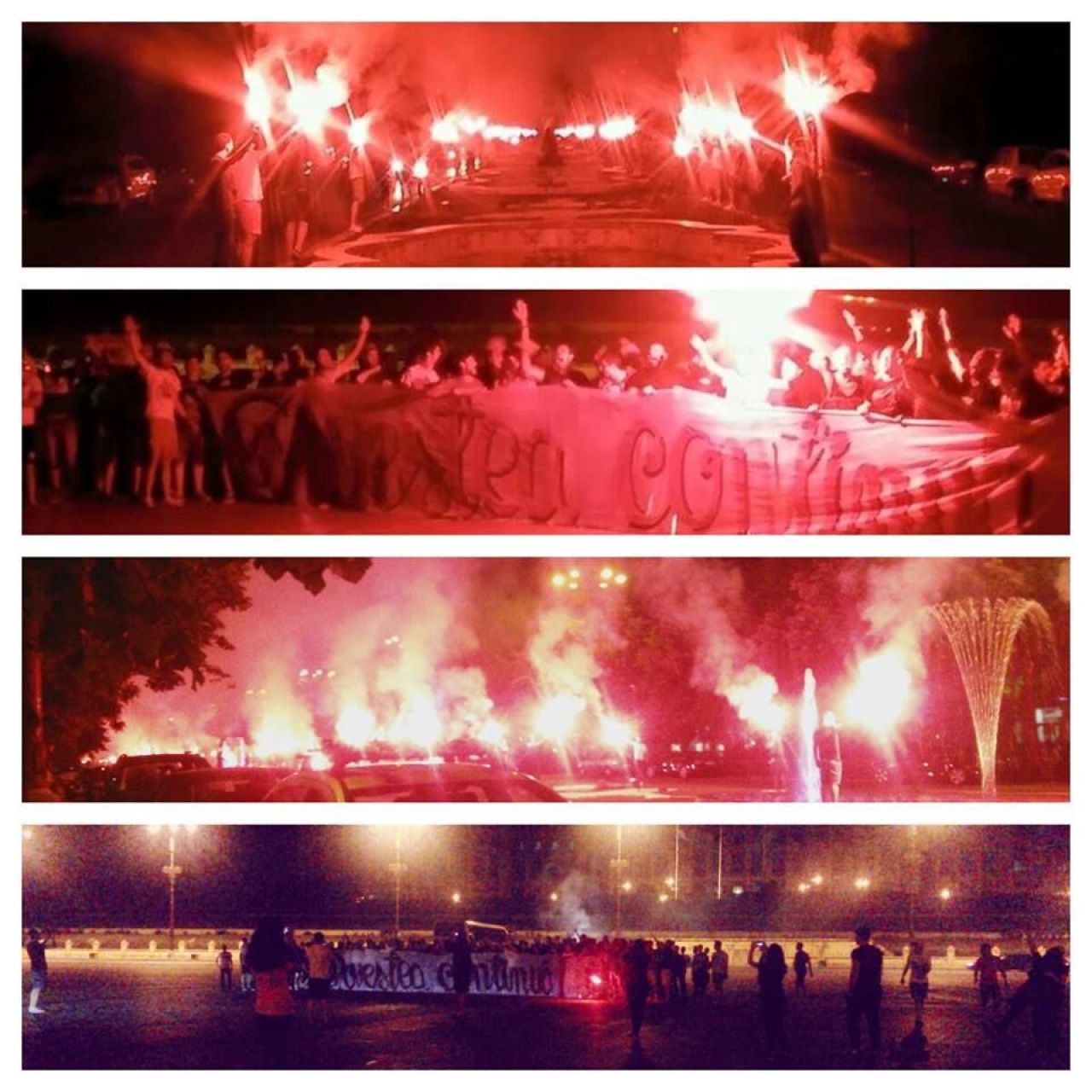 Scene SENZATIONALE in Bucuresti! Fanii Rapidului au APRINS centrul orasului. Ce au facut de ziua clubului_3
