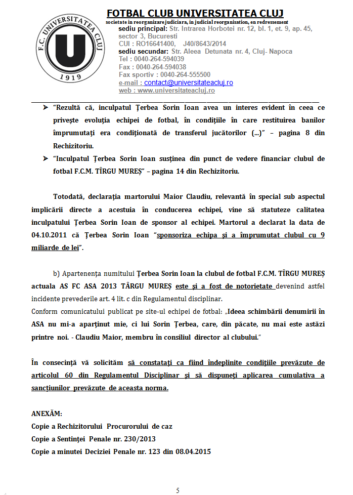 BOMBA! Se cere OFICIAL retrogradarea lui ASA Targu Mures! Visul de titlu al lui Super Dan se poate transforma in COSMAR_5