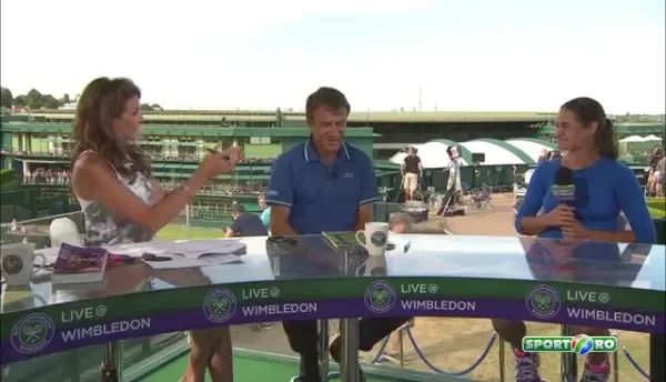 "Sunt smechera, UNICA!" Monica Niculescu a facut SHOW cu Mats Wilander la Wimbledon! VIDEO
