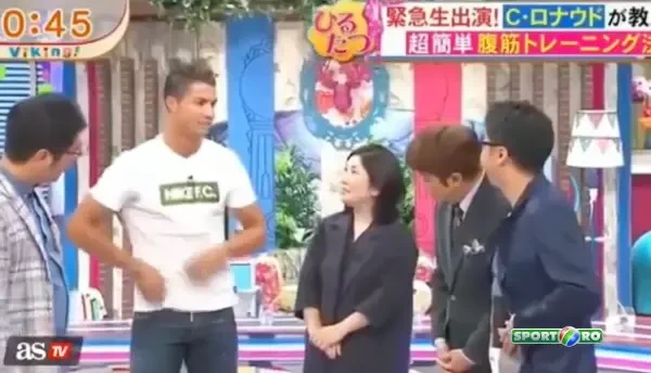Reactie FABULOASA in direct la TV! Cum au reactionat japonezii dupa ce i-au vazut abdomenul lui Cristiano Ronaldo. VIDEO