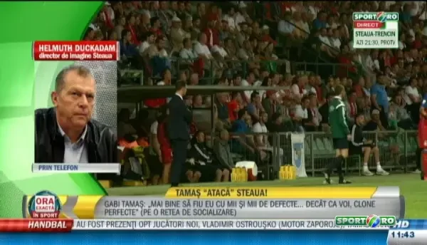 Replica Stelei dupa mesajul ironic al lui Tamas la adresa clonei perfecte : Clona asta joaca de 11 ani in grupele europene