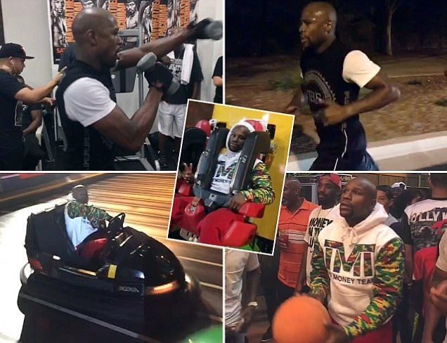 Toata lumea a fost surprinsa sa se trezeasca cu Mayweather aici! Unde a fugit de la sala, din timpul antrenamenului_9