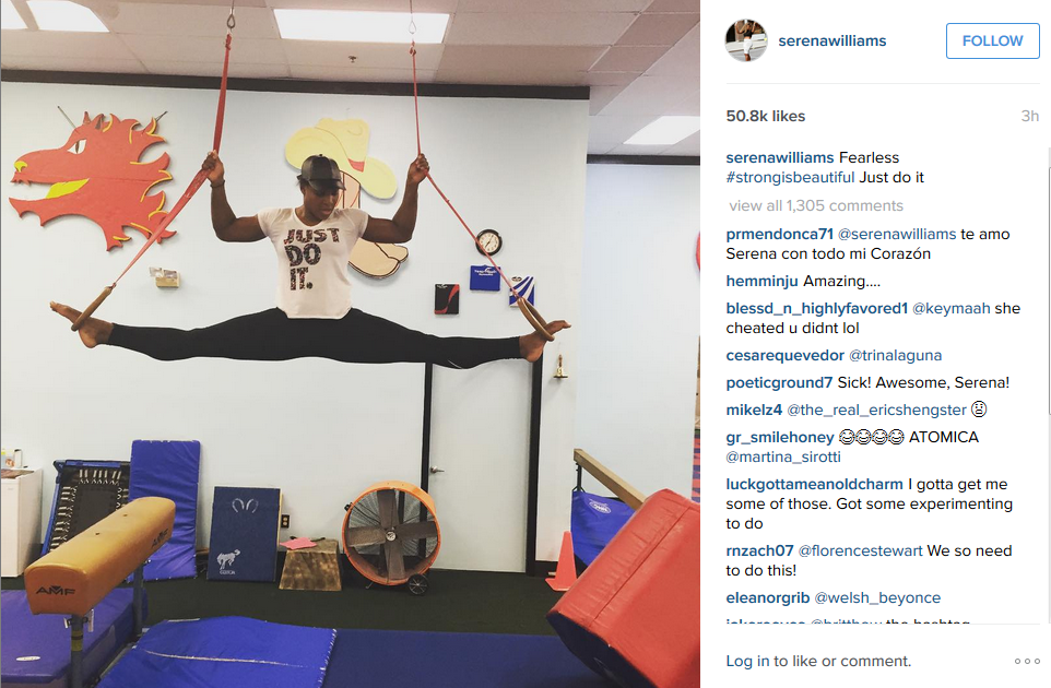 Yoga like a boss :) Ipostaza uimitoare in care a fost surprinsa Serena Williams la cateva zile dupa ce au aparut imaginile cu Simona in Singapore_2