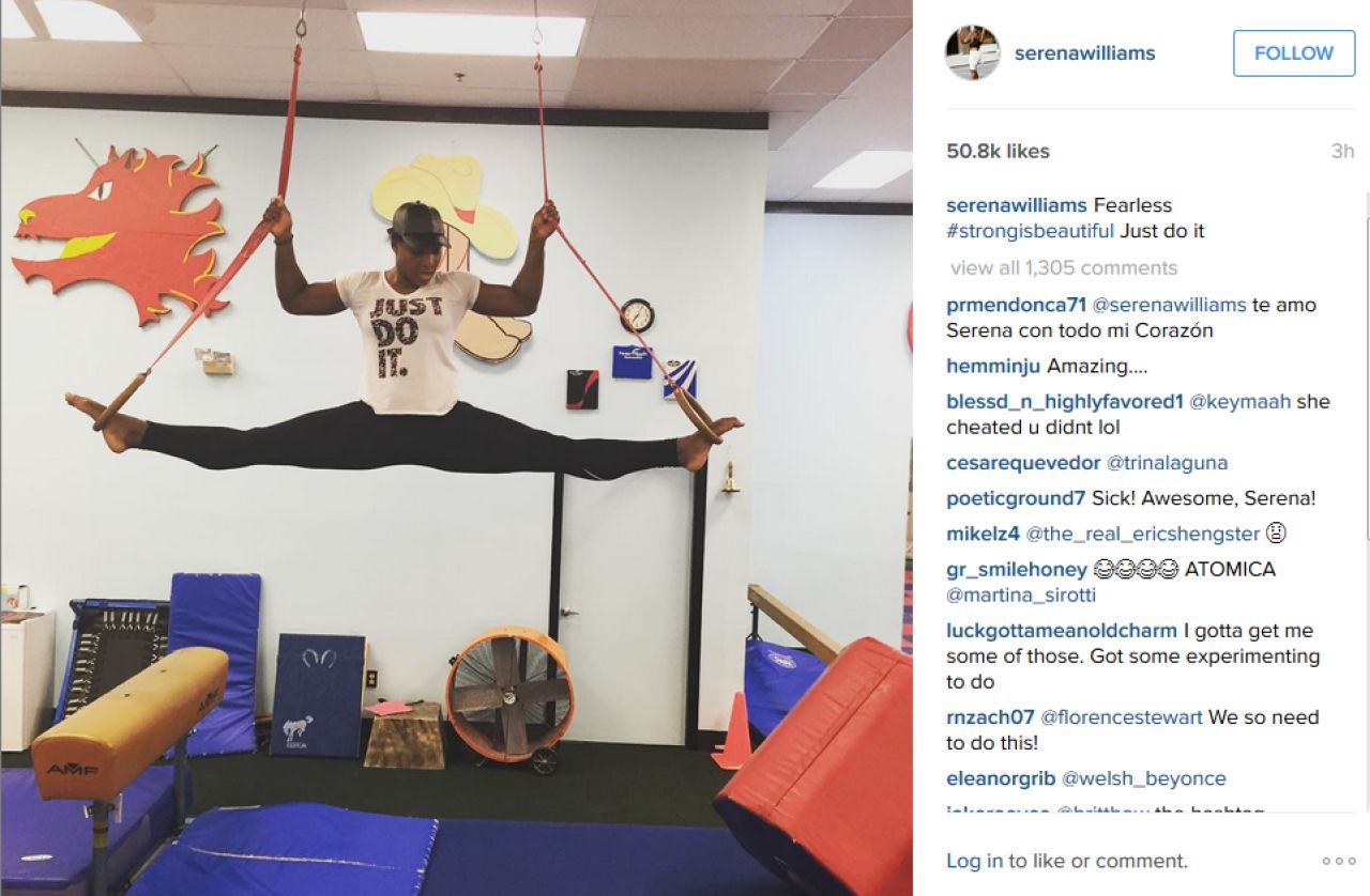 Yoga like a boss :) Ipostaza uimitoare in care a fost surprinsa Serena Williams la cateva zile dupa ce au aparut imaginile cu Simona in Singapore_2