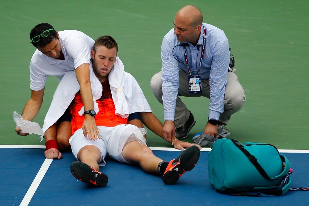 Incident grav la US Open. Jack Sock a lesinat in timpul meciului cu Bemelmans din cauza caldurii toropitoare, americanii se tem ca vremea poate pune probleme in continuare_3