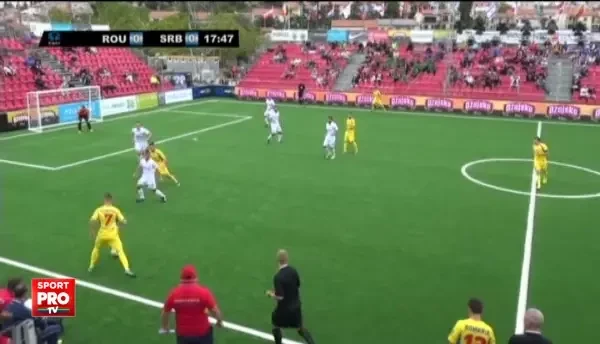 GOOOL Romania | Calugareanu deschide scorul in meciul cu Serbia, la CE de minifotbal