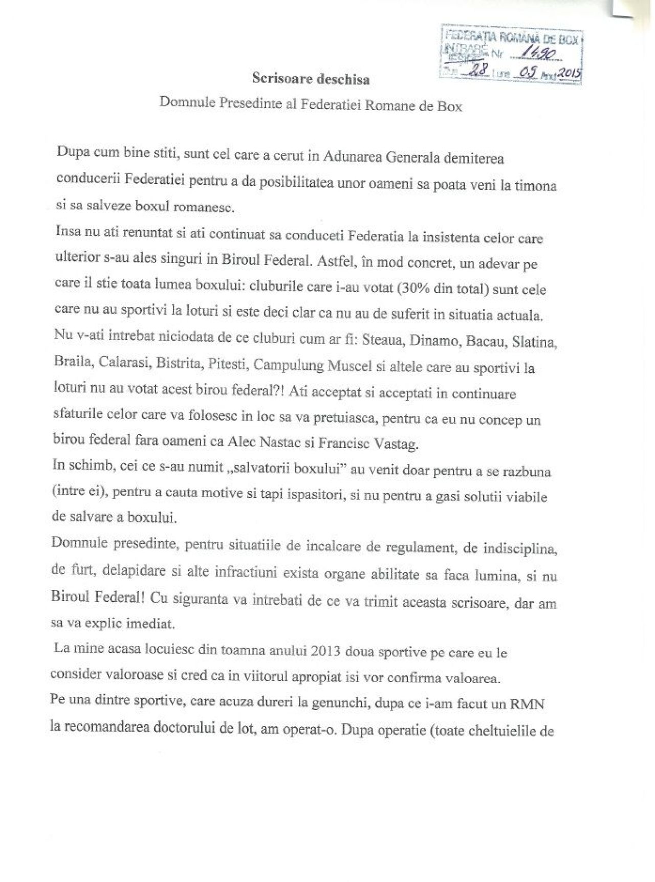 Unul dintre cei mai mari antrenori de box din Romania ii cere DEMISIA lui Doroftei din fruntea Federatiei