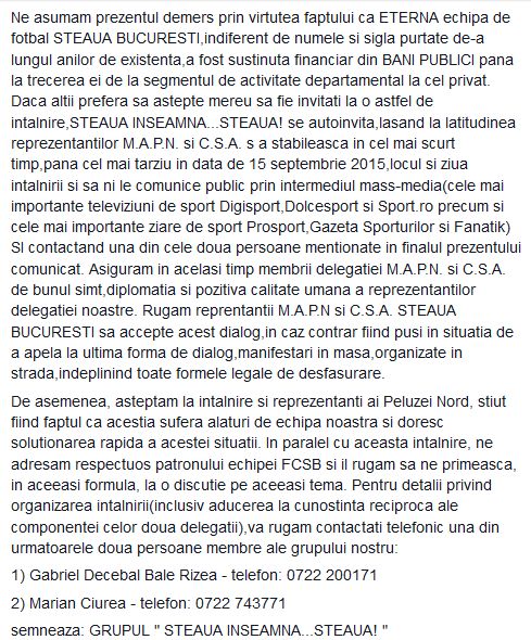Propunerea EXTREMA a unor fani stelisti: