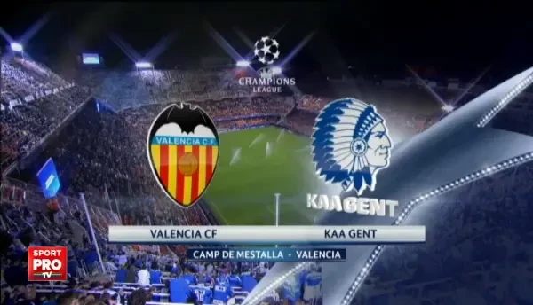 Valencia 2-1 Gent, vezi rezumat