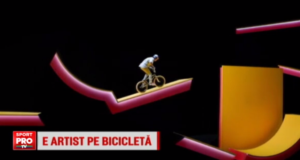 VIDEO | El e regele iluziilor optice din sport. Artistul pe bicicleta si-a facut un numar SF