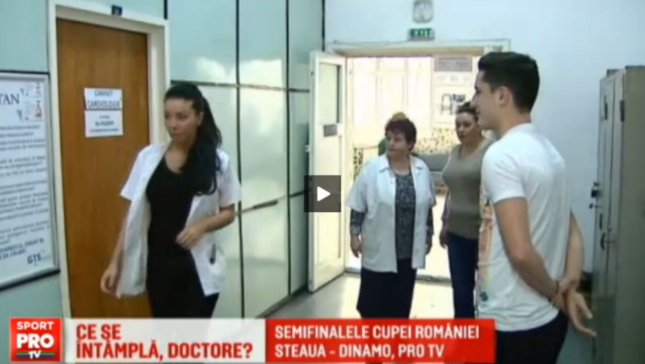 Borcea i-ar fi dat o prima :) Cum a reactionat Steliano Filip cand a vazut pe hol o doctorita sexy la vizita medicala VIDEO_3