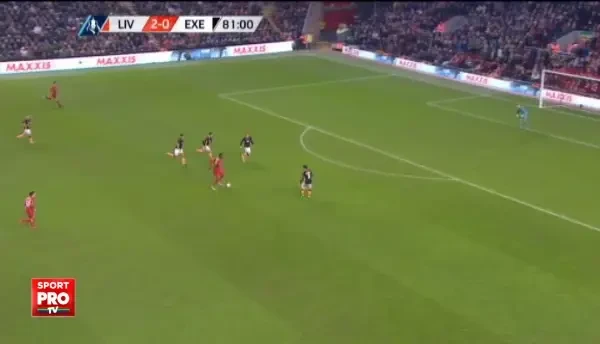 GOL Teixeira, in Liverpool 3-0 Exeter