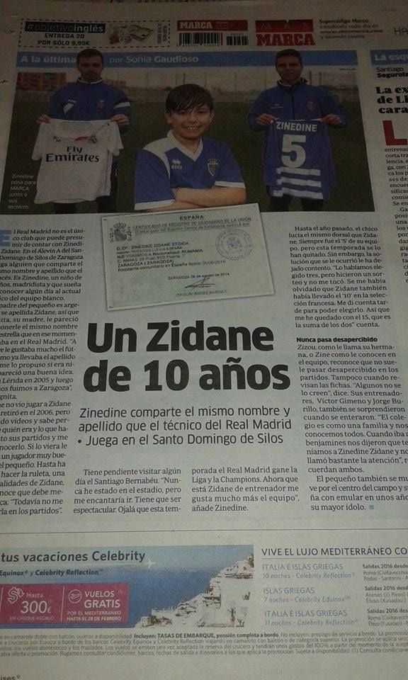 Reportaj senzational in Marca! El e Zinedine Zidane Stoica, jucatorul ROMAN de 10 ani descoperit de spanioli: