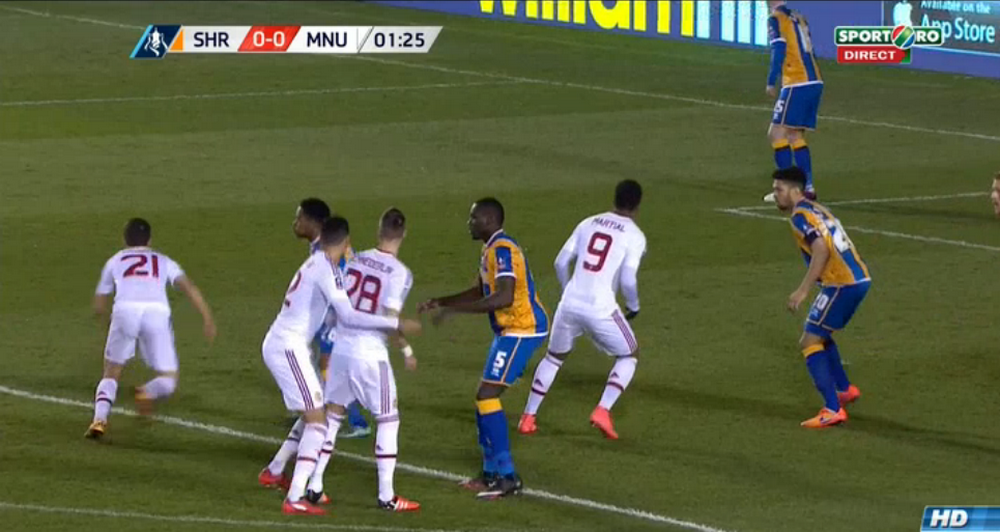 Manchester United, in sferturile Cupei Angliei dupa 3-0 cu Shrewsbury! Gol superb inscris de Mata din lovitura libera VIDEO_2