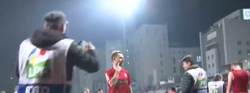 Bicfalvi a REFUZAT sa injure Steaua! Ce gest le-a aratat suporterilor cand a fost chemat sa scandeze impotriva fostei echipe