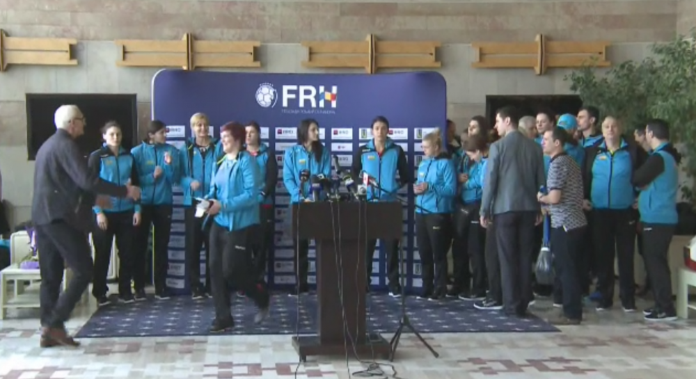 VIDEO | Neagu Co au revenit in tara dupa ce au obtinut calificarea la JO si au fost primite la salonul oficial: Vom da totul la Rio