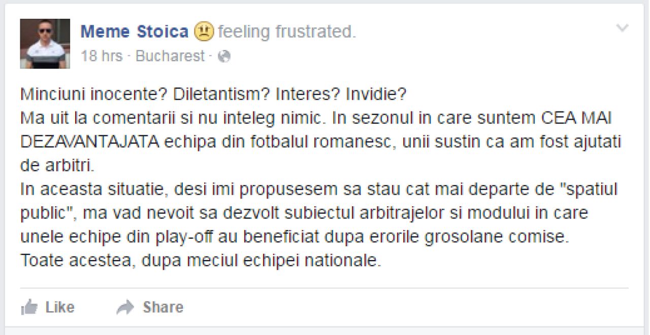 MM Stoica iese la atac: