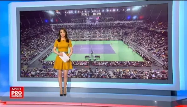 Fanii au venit s-o vada pe Halep cum se antreneaza pentru meciul cu Germania.